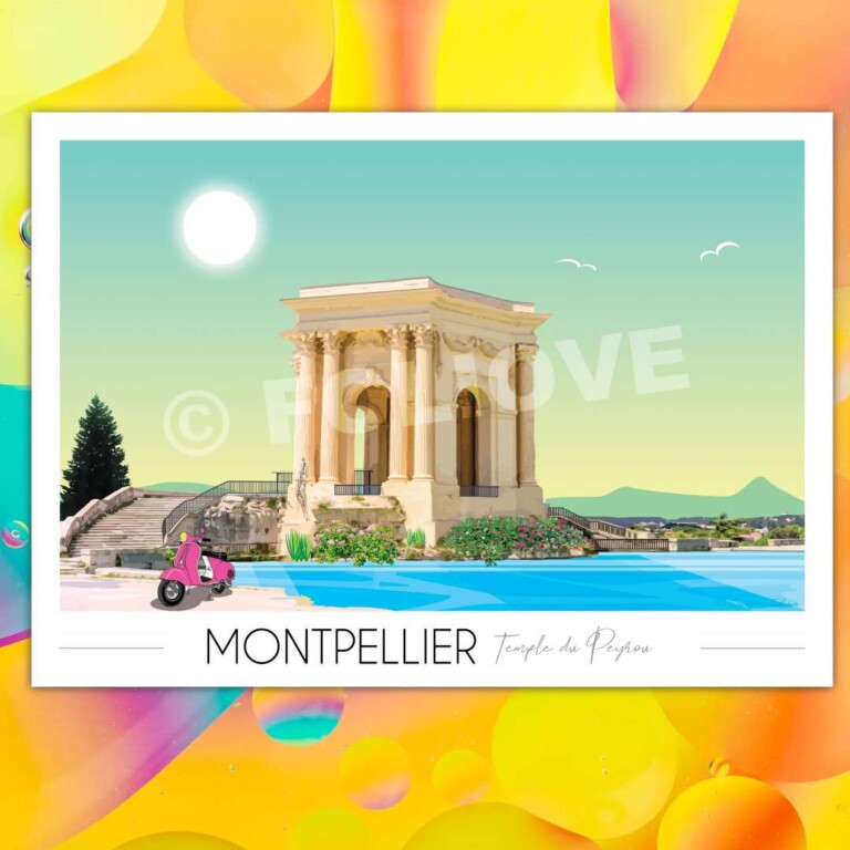 Foliove - Affiche Montpellier Peyrou