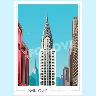 Foliove - Affiche New York Chrysler Building