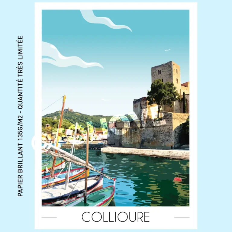 Foliove - Affiche Collioure Château Royal 30x42 cm | 135g