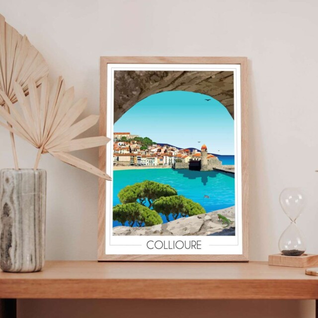 Foliove - Affiche Collioure village de pêcheurs