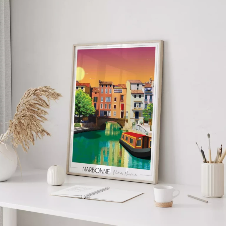 Foliove - Affiche Narbonne Pont des Marchands