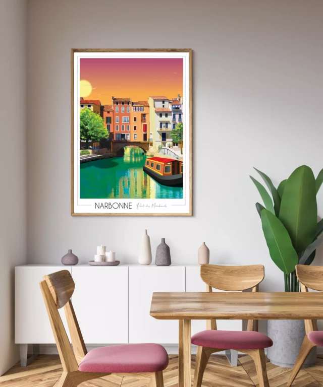 Foliove - Affiche Narbonne Pont des Marchands