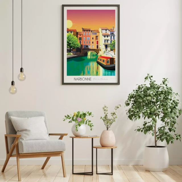 Foliove - Affiche Narbonne Pont des Marchands