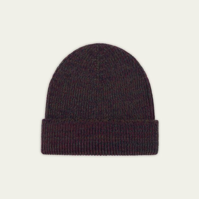 Nitto Knitwear - Bonnet Ara Chiné - Bordeaux / Kaki