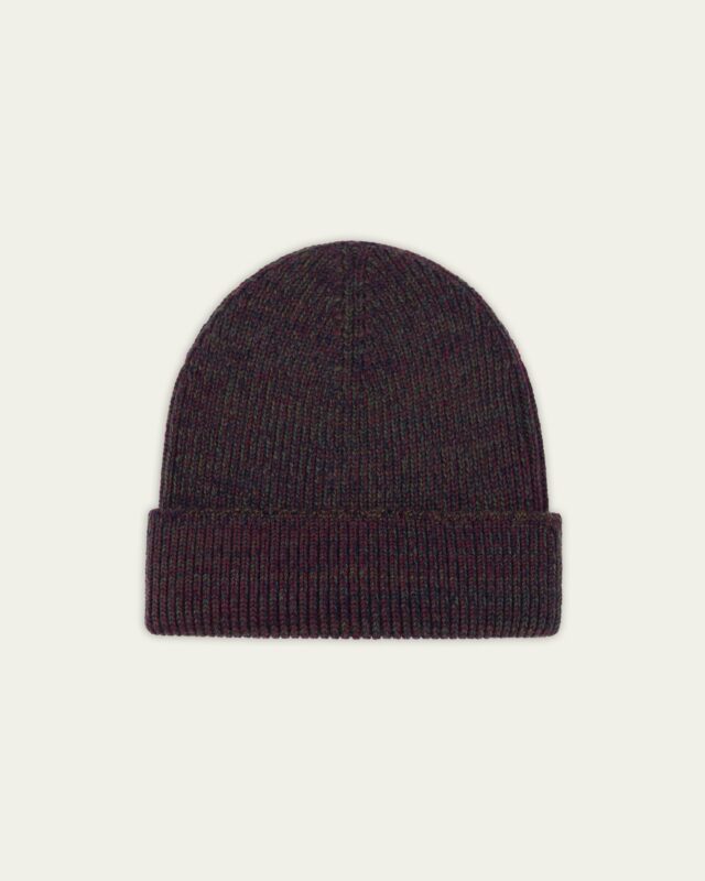 Nitto Knitwear - Bonnet Ara Chiné - Bordeaux / Kaki