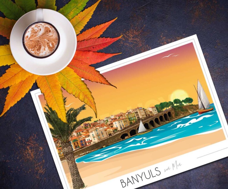 Foliove - Affiche Banyuls sur Mer arcades