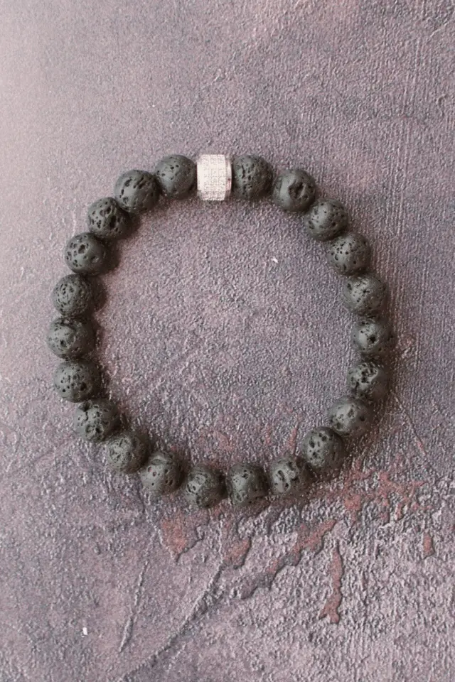 NEIJE - Bracelet Achille en Pierre de Lave