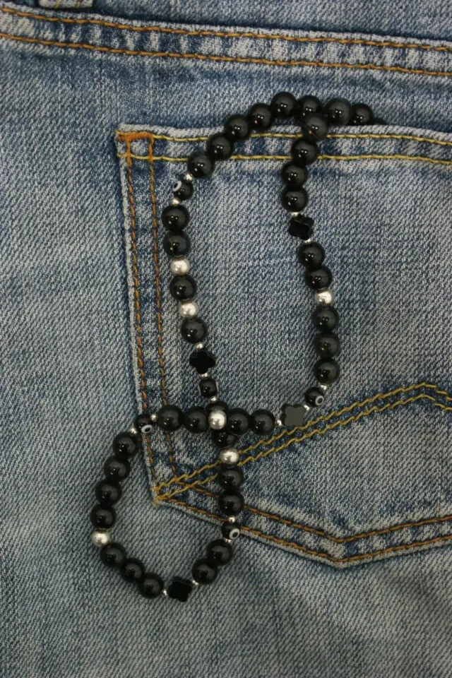 NEIJE - Collier Lucky Onyx et Argent 925