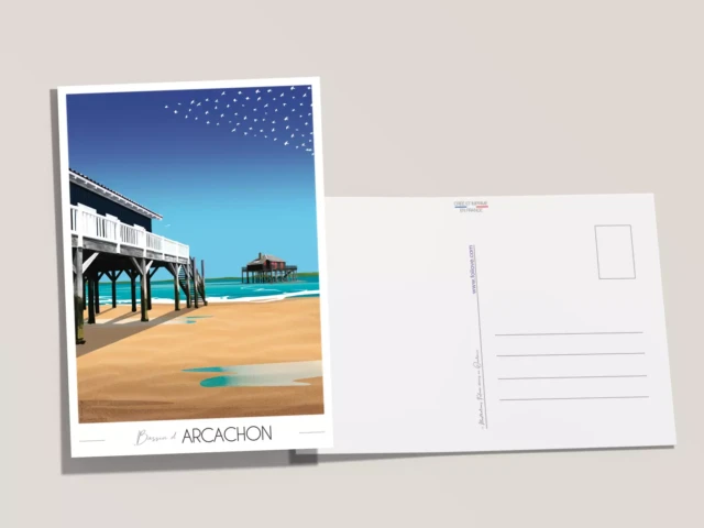 Foliove - Carte postale Cabanes Tchanquées - Bassin d'Arcachon