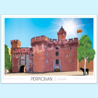 Affiche Perpignan Castillet par la marque Foliove Foliove - Affiche Perpignan Castillet