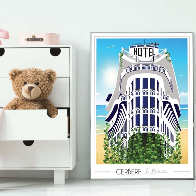 Foliove - Affiche Cerbère Hôtel Belvédère du rayon vert