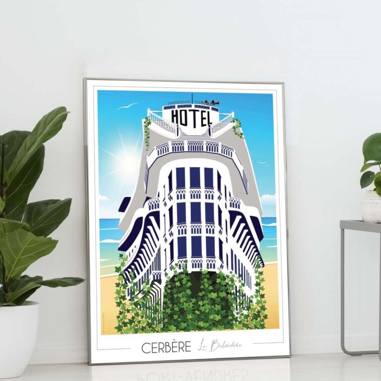 Foliove - Affiche Cerbère Hôtel Belvédère du rayon vert