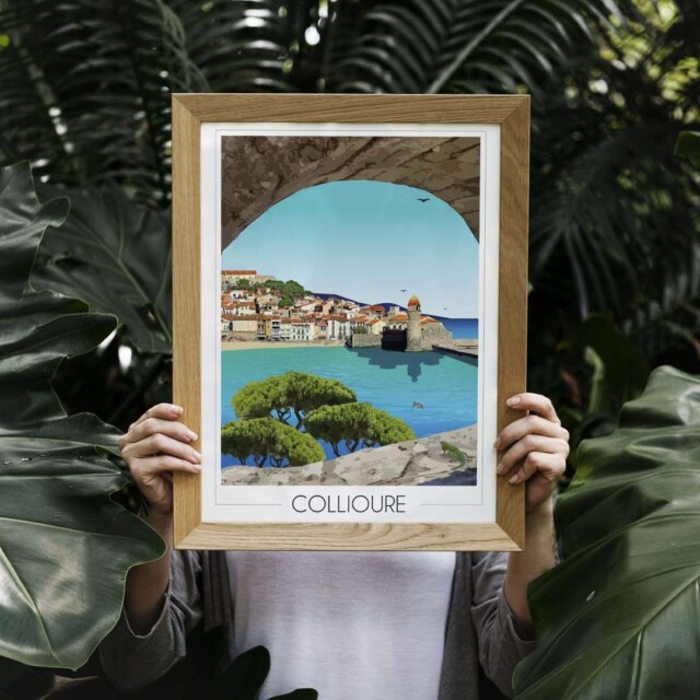 Foliove - Affiche Collioure village de pêcheurs
