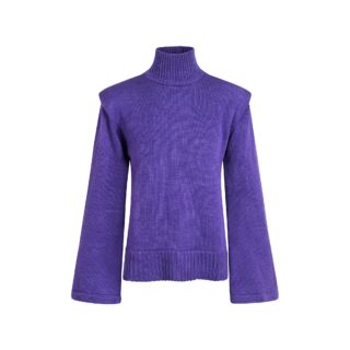Divine Harmonie - Pull Col Montant Chakra Coronal en Laine Mérinos