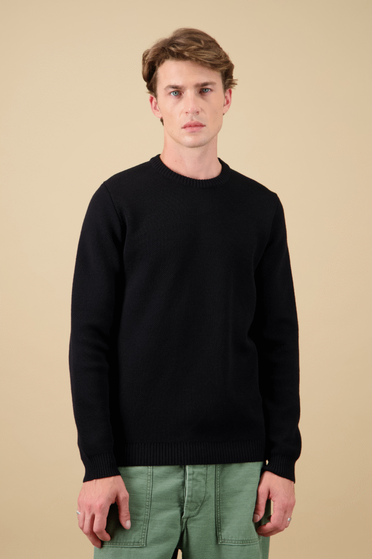 Nitto Knitwear - Pull Youri Col Rond - Noir