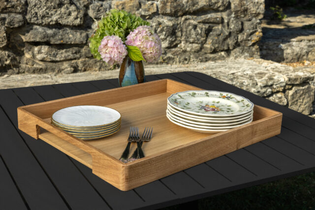 Manufacture Jacquemin - Plateau à poignées en chêne massif – Moyen modèle