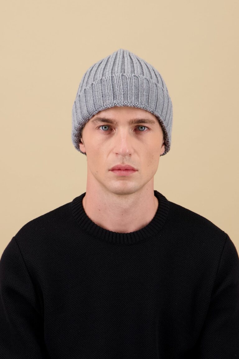 Nitto Knitwear - Bonnet Haig - Gris Moyen