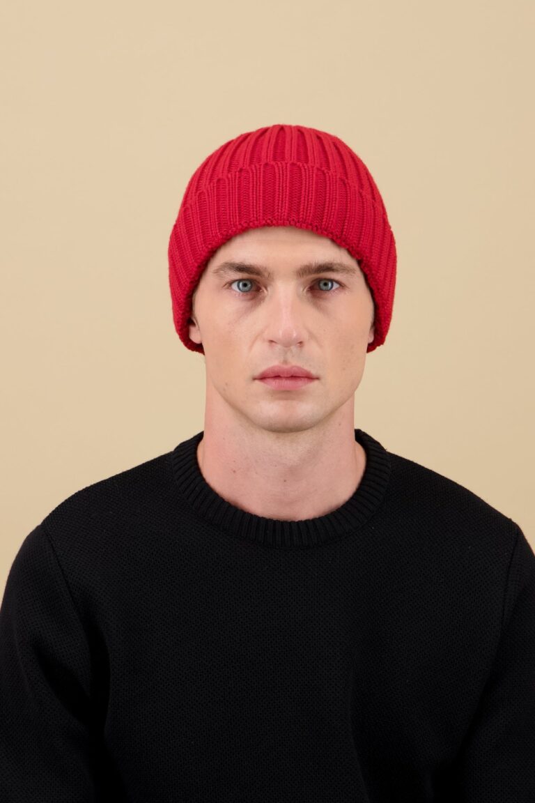 Nitto Knitwear - Bonnet Haig - Rouge