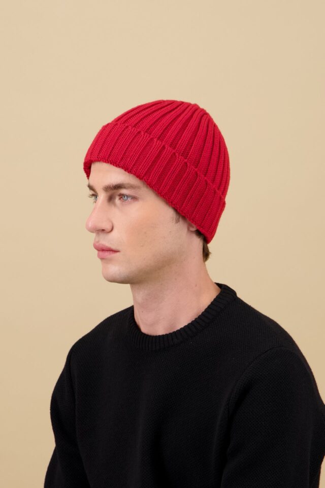 Nitto Knitwear - Bonnet Haig - Rouge