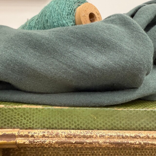 Quintessence - Blouse Naomie - double gaze de coton vert cactus