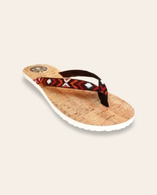 Tong Liège MAYA Orange par la marque Couleur Tong Couleur Tong - Tong Liège MAYA Orange