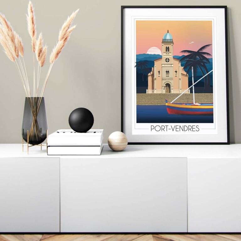 Foliove - Affiche Port Vendres - Église