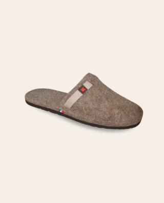 Couleur Tong - Chaussons Laine NEVACHE Brun