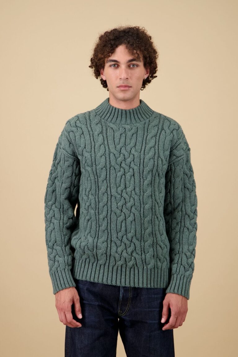 Nitto Knitwear - Pull Ohannes Col Rond - Vert Titane