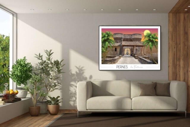 Foliove - Affiche Pernes-les-Fontaines – Porte Notre-Dame