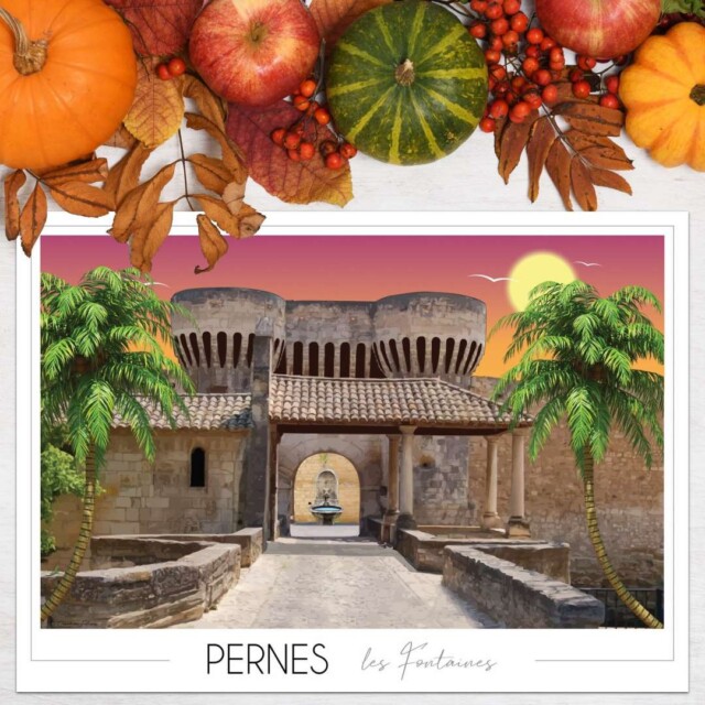 Foliove - Affiche Pernes-les-Fontaines – Porte Notre-Dame