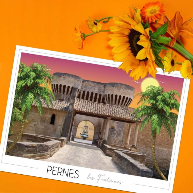 Foliove - Affiche Pernes-les-Fontaines – Porte Notre-Dame