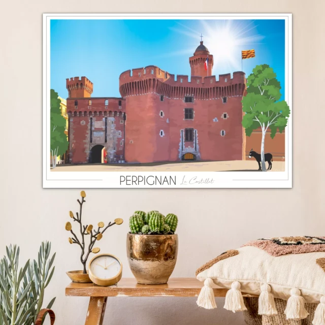 Foliove - Affiche Perpignan Castillet