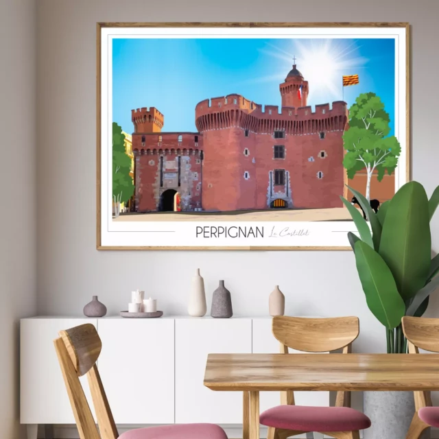 Foliove - Affiche Perpignan Castillet