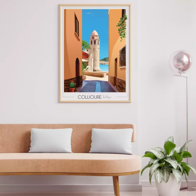 Foliove - Affiche Collioure Clocher