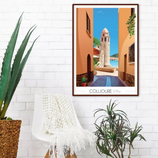 Foliove - Affiche Collioure Clocher