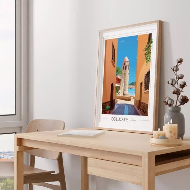 Foliove - Affiche Collioure Clocher