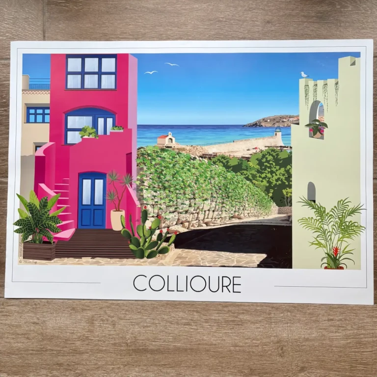 Foliove - Affiche Collioure Quartier du Mouré (édition imparfaite 50x70 cm)
