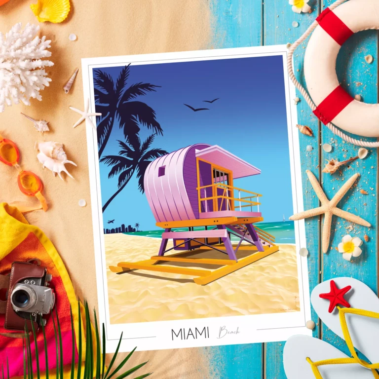 Foliove - Affiche Miami Beach
