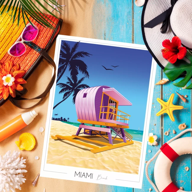 Foliove - Affiche Miami Beach