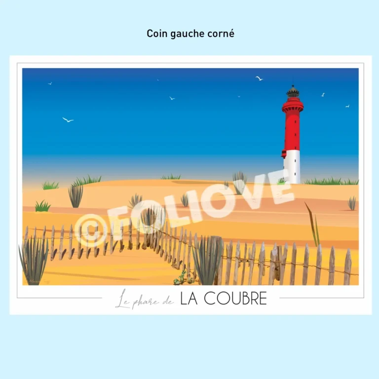 Foliove - Affiche Phare de la Coubre (édition imparfaite 30x42cm)