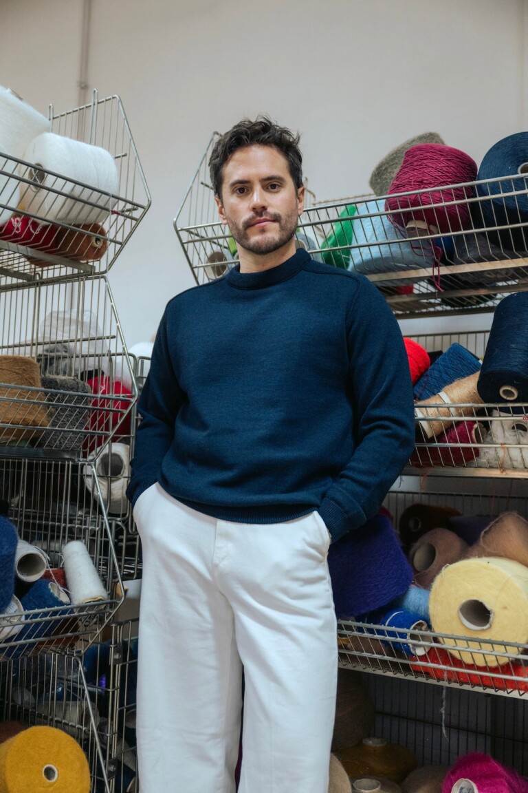 Nitto Knitwear - Pull Luca Col Rond - Marine