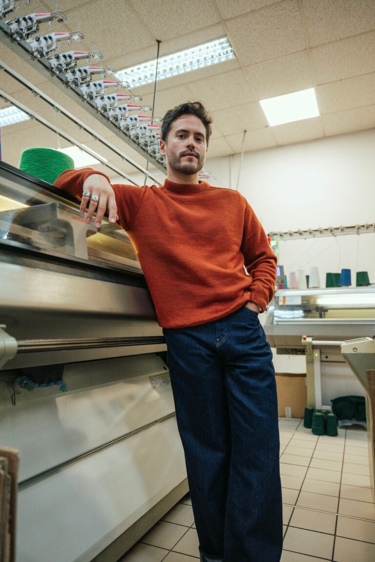 Nitto Knitwear - Pull Luca Col Rond - Rouille