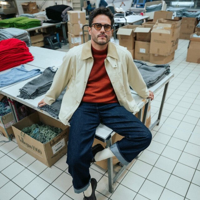 Nitto Knitwear - Pull Luca Col Rond - Rouille