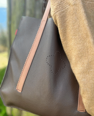 Couleur Tong - Sac Cuir LIVA Chocolat