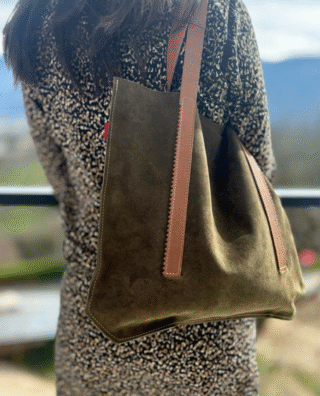 Couleur Tong - Sac Cuir LIVA Vert