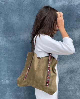 Couleur Tong - Sac Cuir TENERE Vert