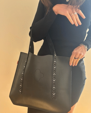 Couleur Tong - Sac Cuir TENERE Noir