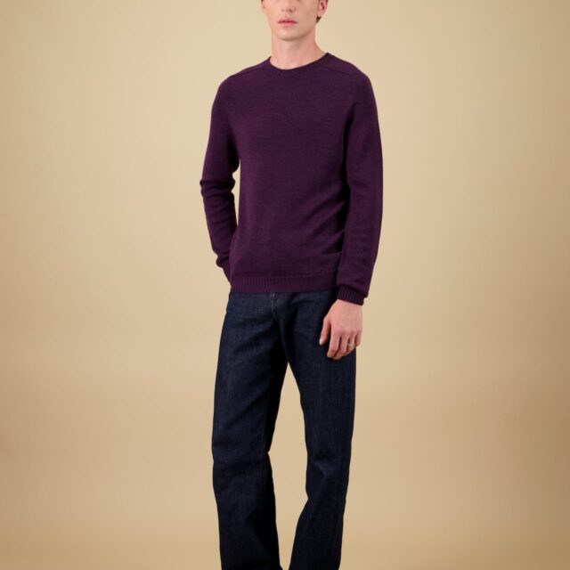 Nitto Knitwear - Pull Aris Col Rond - Prune