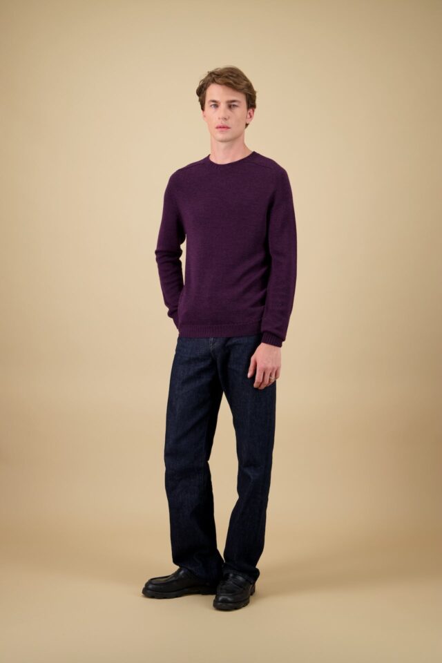 Nitto Knitwear - Pull Aris Col Rond - Prune