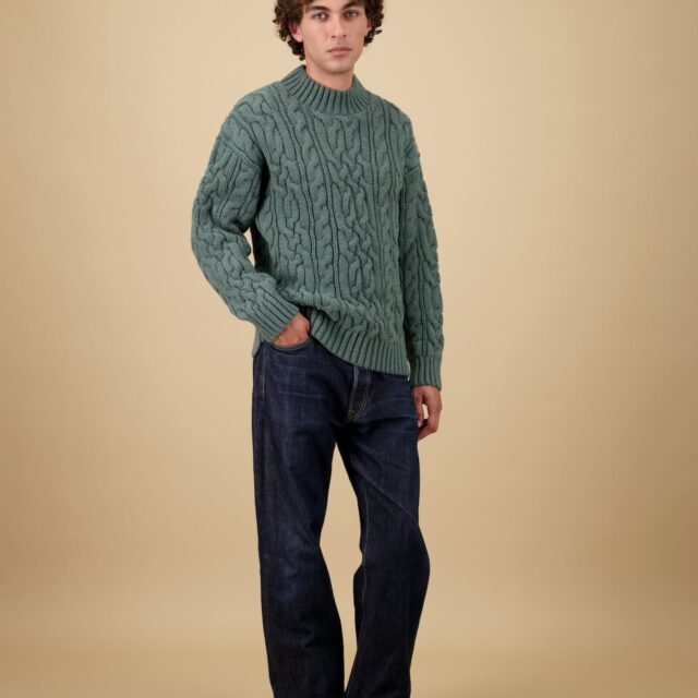 Nitto Knitwear - Pull Ohannes Col Rond - Vert Titane